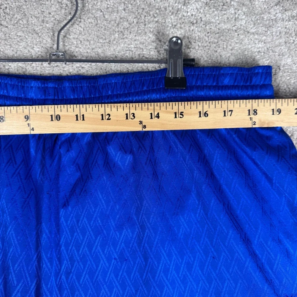 Nike Basketball Shorts Mens Large Blue Black White Geometric Pattern Swoosh Logo